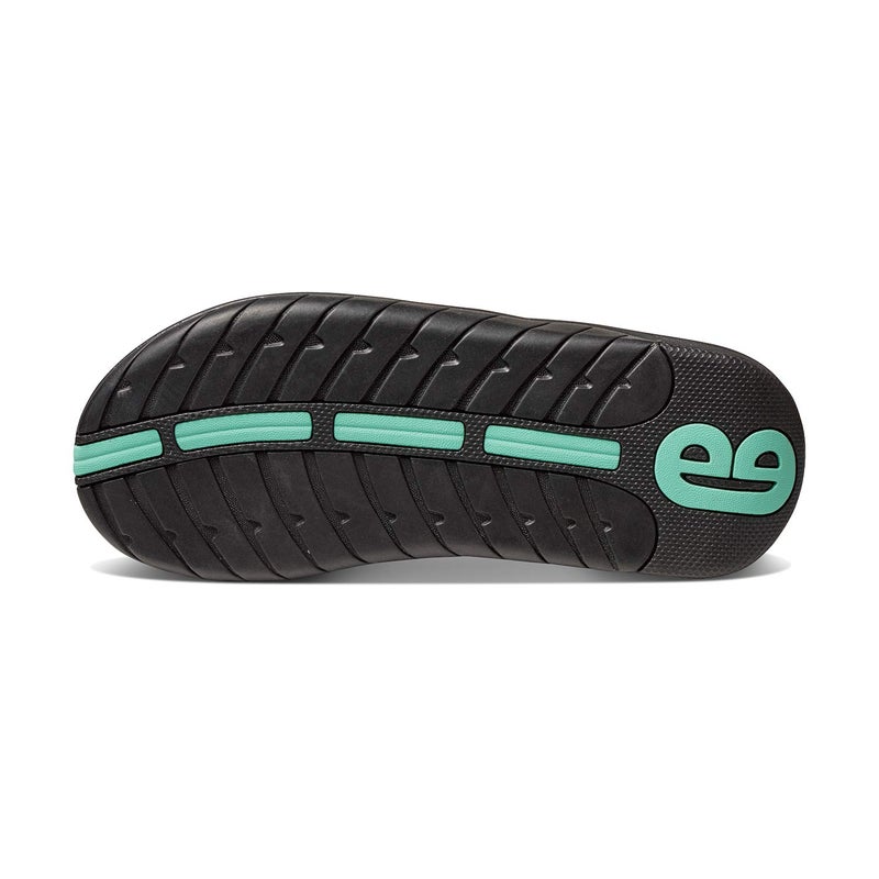 Reef Slap Womens Beach Flip Flop, Arch Support, Durable Outsole, Water Friendly, Black/Black/Aqua, 6 - Image 5